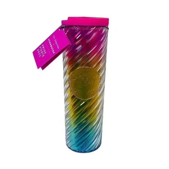 Starbucks 16floz Twist Tumbler Tim Singleton Starbucks Pride Swirls Rainbow - Picture 1 of 3